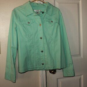 Croft and Barrow light green denim jacket size L